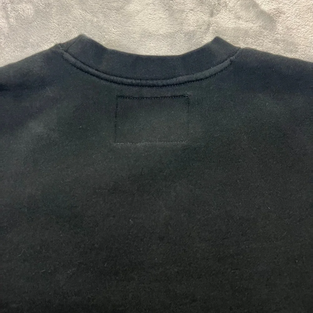 Oaklandish Sweatshirt Mens Small Black Excellent Peace Sign Chenille Patch Crew